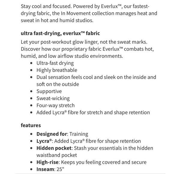 Lululemon in Movement 7/8 Tights Nocturnal Teal Blue Leggings size 6 - Picture 16 of 16